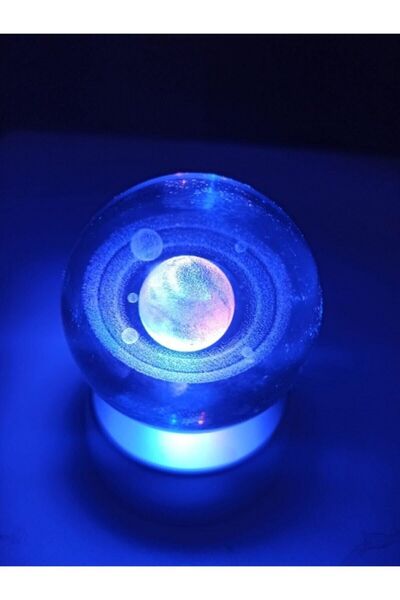 mesmerizingshopp Galaksi Gezegen Samanyolu Işıklı Cam Küre 3d