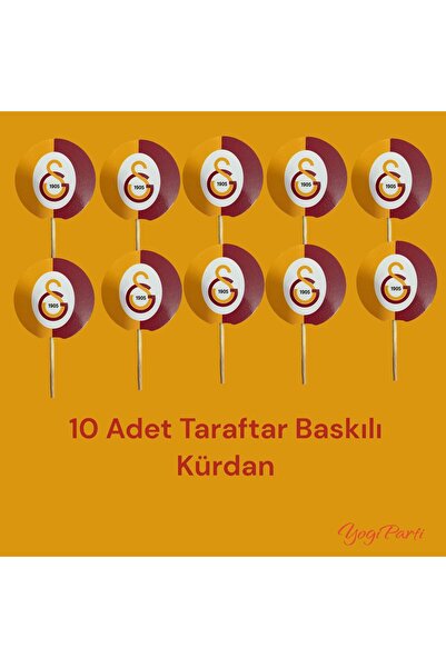 Yogi parti Taraftar Baskılı Kürdan seti 10 lu