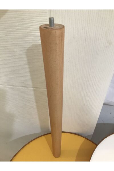4 Adet 50cm Vernikli Ahşap Konik Zigon Sehpa Ayağı