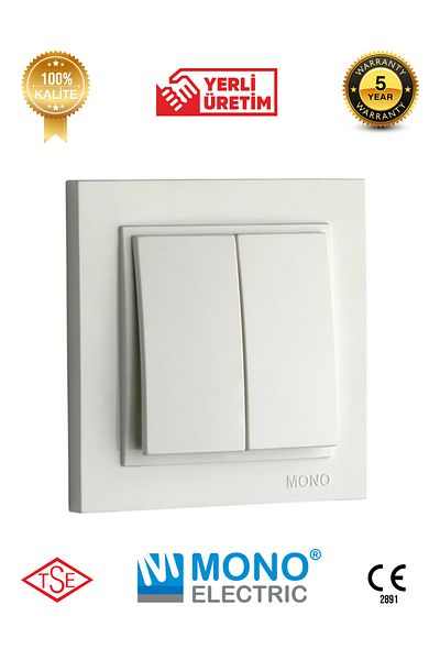 YTE Despina Mono Frame and White Dual Switch - Commutator
