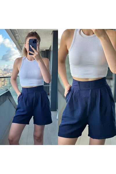 Bak'ap City Size Short Velcro Linen Shorts