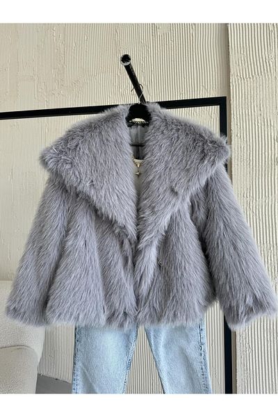 mypagebutik Hero Grey Pelzmantel – modisch und bequem