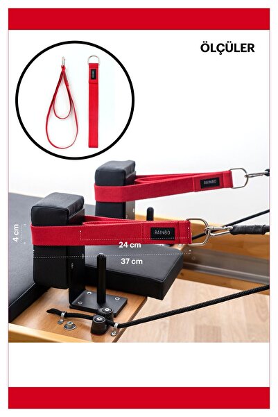 RAINBO Reformer Pilates Için Desenli Double Straps Ikili Elcik Metal Halkalı Model