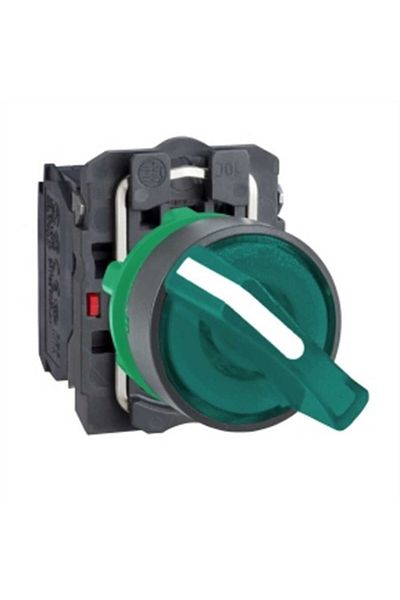 Schneider Electric شنايدر Xb5ak123b5 - زر ضغط أخضر مضيء 24 فولت