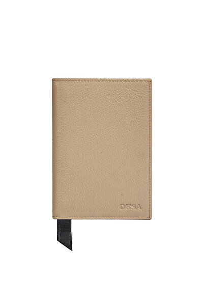 Desa Beige Alameda Floater Leather Passport Holder
