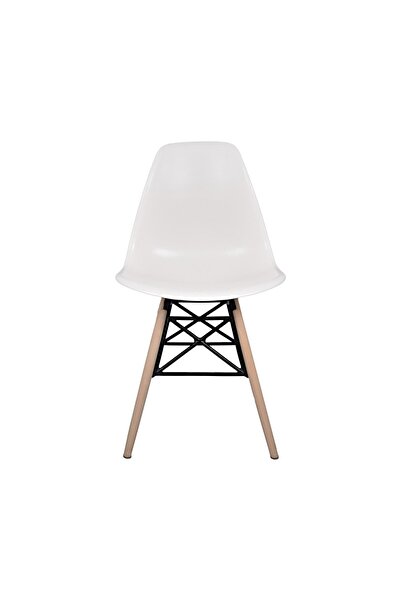 Dorcia Home Eames Plastik Kafesli Sandalye - 4 Adet - Cafe Balkon Mutfak Sandalyesi