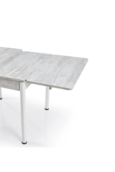 VETROWOOD Kare Açılır Masa 80*80 cm Açık 80*160 cm