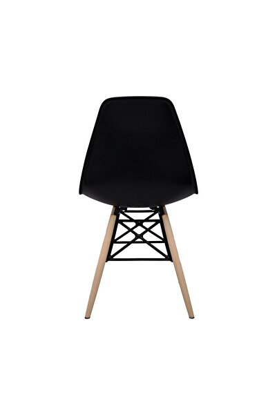 Dorcia Home Siyah Eames Plastik Kafesli Sandalye - Cafe Balkon Mutfak Sandalyesi