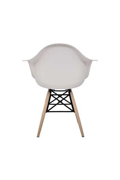 D'orcia HOME Kolçaklı Eames Plastik Kafesli Sandalye - 2 Adet - Cafe Balkon Mutfak Sandalyesi