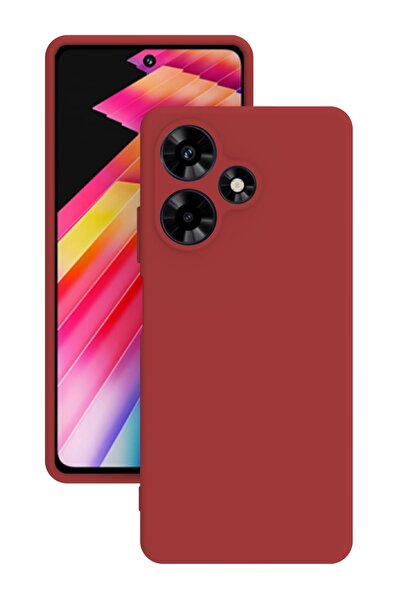 INFINIX Hot 30 Kılıf Kamera Korumalı Silikon Rubber Arka Kapak Kırmızı