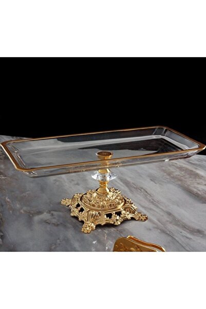 Rüyam Glassware Metal Stand with Gold Detail - Baton