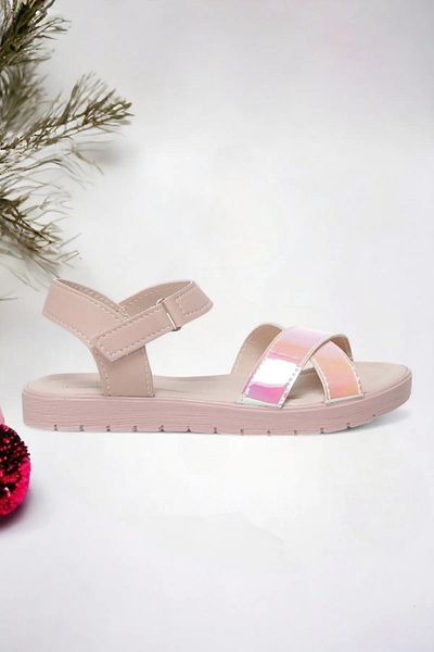 Ponchiq Sandale pentru fete Hologram roz
