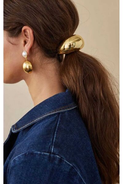 Monalisa Femei - Cataramă elastică de culoare aurie