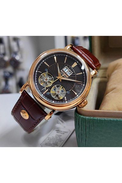 Raymond Men's Automatic Wristwatch - Brown Without Battery