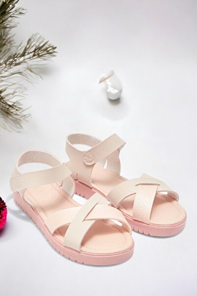 Ponchiq Sandale pentru fetiță, roz pudrat, liliac