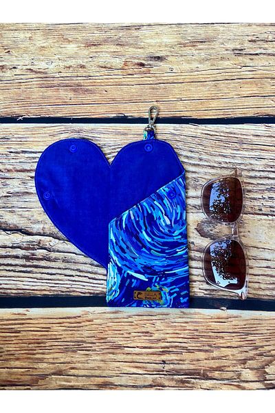 İsella Van Gogh Starry Night Heart Glasses Case