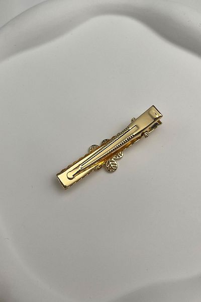 Modex Gold Color Flower Detailed Side Buckle (Size:5 cm)