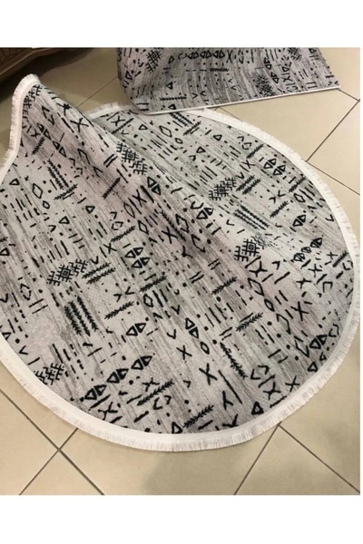 AKSU sacaklı  yuvarlak dekoratif yıkanabilir