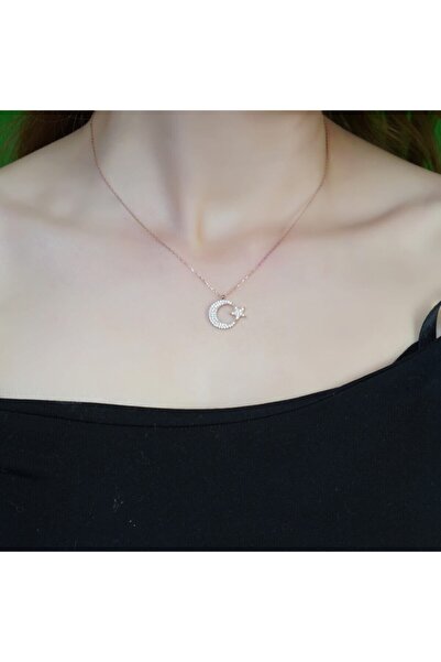 EZİLA SİLVER Ayyıldızlı Kolye