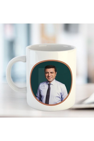 ZERYA Selahattin Demirtaş Resimli Porselen Kupa Bardak - Demirtaş Kupası