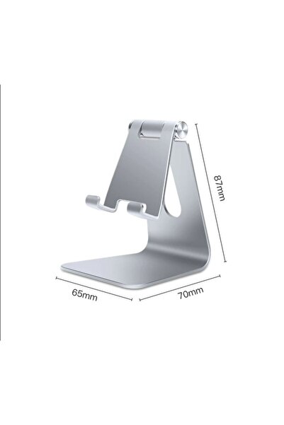 Genel Markalar Metal Telefon Tablet Stand Masaüstü Ayarlanabilir Dock Standı Gri