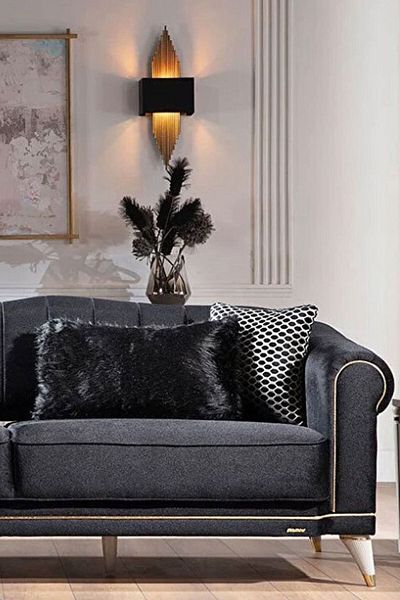 Badem10 Mobilier de lux din fier - 19 cm canapea cu picioare din aur alb canapea TV unitate canapea