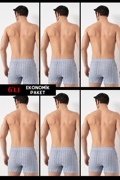 DONEX 2304 Model 6 Pack Men's Printed Cotton Boxers