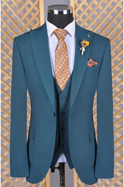 BAGGI SMOKED COLLAR SINGLE BUTTON DOUBLE TEAR-FREE VEST GREEN