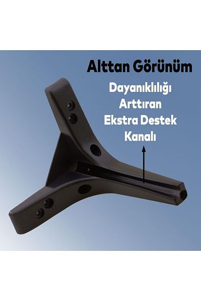 Badem10 Mobilier de lux Sedef Canapea Unitate TV Consolă Picior Fotoliu 17 Cm Picioare Baza Neagra