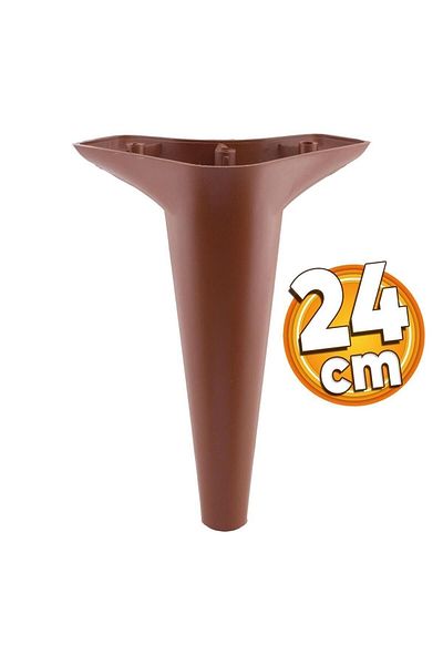 Badem10 Canapea de lux maro Aspen - fotoliu de 24 cm, unitate TV și picior de consolă (4 buc.)