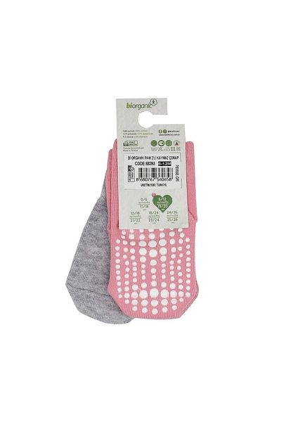 Biorganic Paw 2-Piece Non-Slip Baby Socks 68393