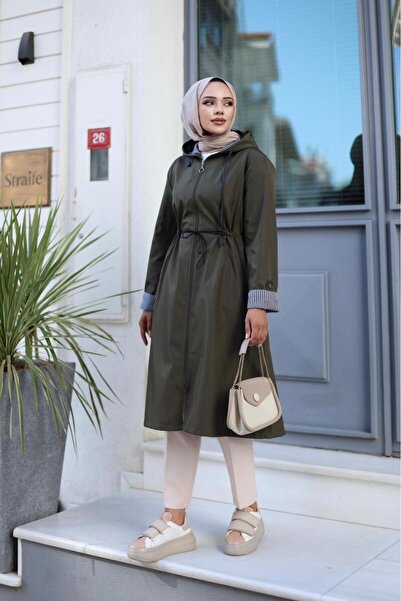 HARMAN BUTİK KADIN FERMUARLI KISA BONDİT TRENÇKOT