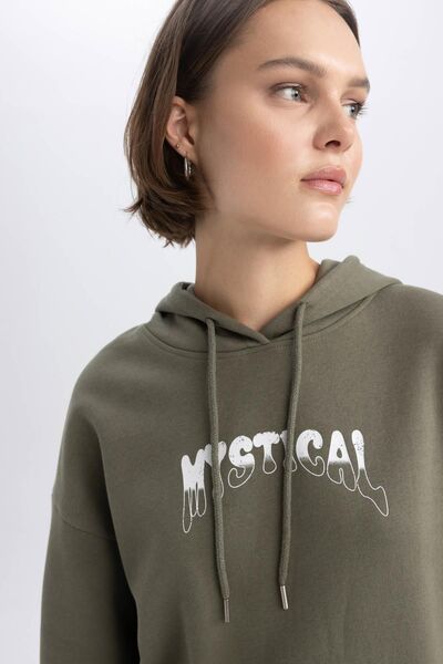 DeFacto Χοντρό και με κουκούλα oversize φούτερ - A4744ax23wn