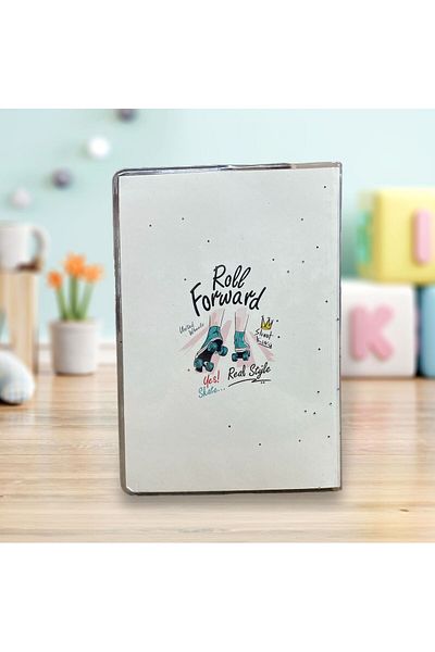 Eren Ofis Lined Large Size Notebook with Glitter and Watery Cover - Undated