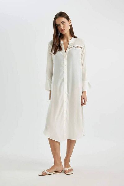 DeFacto Be in Love Bedrucktes Strandkleid mit normaler Passform - 24y801005304