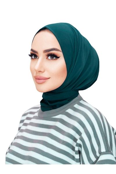 Organic Scarfs Γυναικεία χτενισμένα βαμβακερά κουμπωτά Hijab Ready Bone Wrap Μοντέλο Κασκόλ