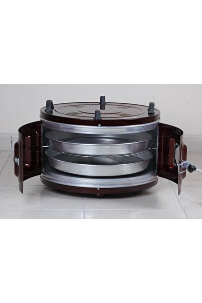 YILDIZ Davul Fırın Çiftli Içi Emaye 2 Tepsili Termostatsız Bordo Fırın