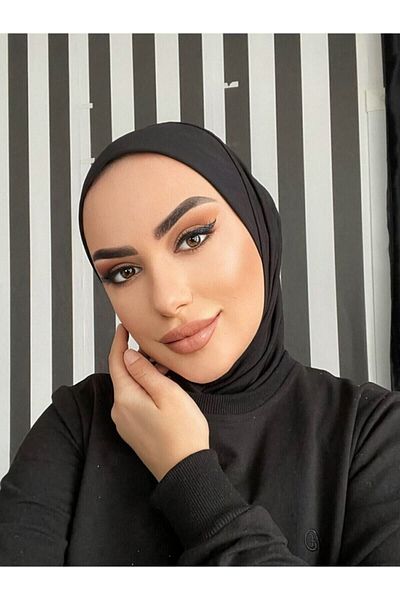 Organic Scarfs Women's Hijab Combed Cotton Snap-On Ready Bone Shawl Model Scarf Shawl