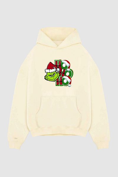 Nyda Collections Hanorac cu glugă unisex, supradimensionat, cu 3 fire, cu mânecă lungă, imprimat