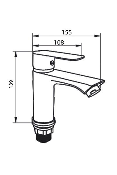 FLEKO BATARYA Fleko Mob-c202 Black Sink Faucet