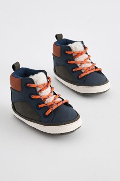 Next Baby Lacivert Polar Astarlı Yumuşak Taban Bebek Spor Ayakkabı