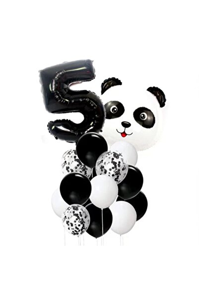 MFM Σετ μπαλόνια από αλουμινόχαρτο panda 5 ετών 100 cm
