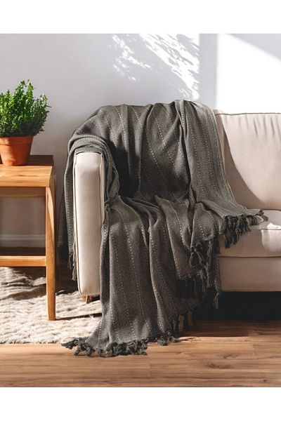 Lux Touch Lina Khaki Cotton Tufted Sofa Cover - 170 X 210 cm Sofa Sofa Bed Divan Cover