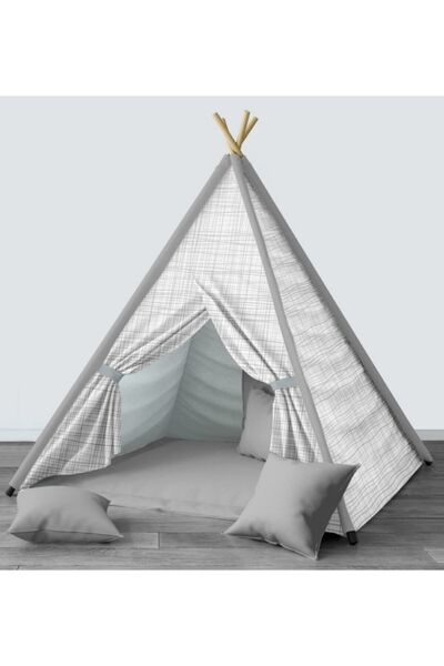 Setay Taht Çocuk Odası Takımı Uyumlu Dijital Baskılı Minderli Oyun Çadırı