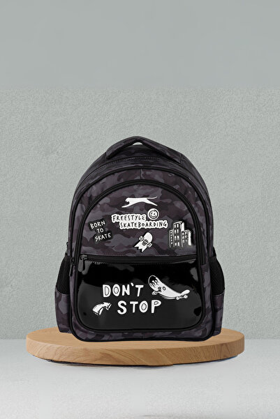 Slazenger Çocuk Baskılı Lisanslı Çok Bölmeli Fermuarlı Günlük Kullanıma Uygun Okul Sırt Çantası