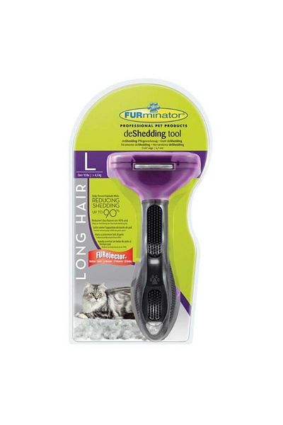 Furminator Long Hair Feather Comb for Long Hair Cats Large