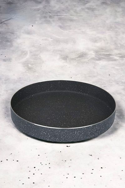 Gerçektrend Granite Round Baking Tray Gray Color 36 cm