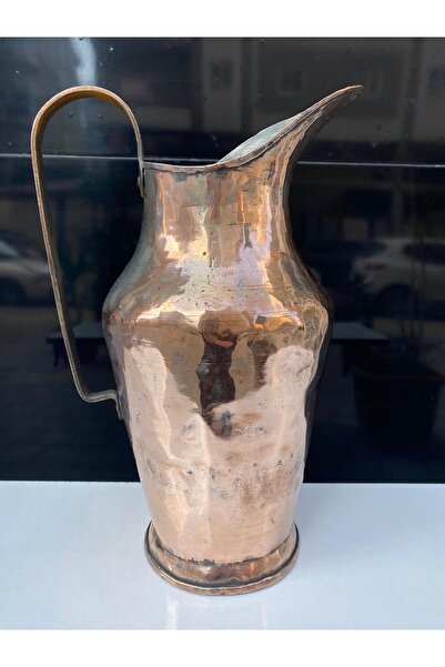 LüksAksesuar Antika Dev Boy Iran Sürahi (38CM) Bakır El Yapımı