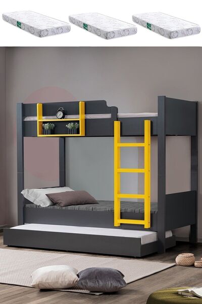 Setay Mdf Profil Ranza , Asya Ayrılabilir Yavrulu Ranza 3 Adet Comfort Yatak