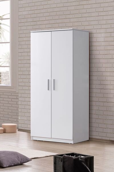 Setay Gardırop, Asya 2 Kapaklı Dolap - Beyaz
